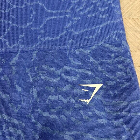 Gymshark Adapt Animal Seamless Cycling Shorts Court Blue Size Large - Picture 2 of 6